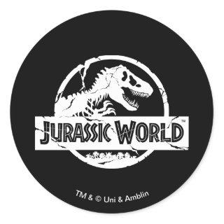 Jurassic World | White Logo Classic Round Sticker