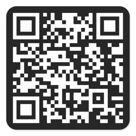Just enter your website address to create QR code  Square Sticker