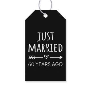 Just Married 60 Years Ago I Gift Tags