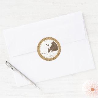 Just Married | Passport Stamp | Cabo San Lucas Classic Round Sticker