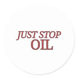Just Stop Oil Classic Round Sticker