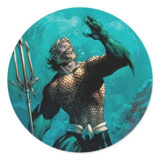 Justice League #10 Aquaman Drowned Earth Variant Classic Round Sticker