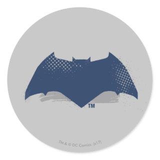 Justice League | Brush & Halftone Batman Symbol Classic Round Sticker