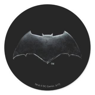 Justice League | Metallic Batman Symbol Classic Round Sticker