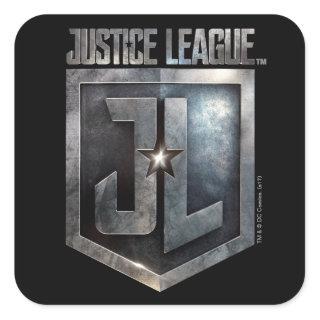 Justice League | Metallic JL Shield Square Sticker