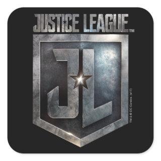 Justice League | Metallic JL Shield Square Sticker