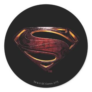 Justice League | Metallic Superman Symbol Classic Round Sticker