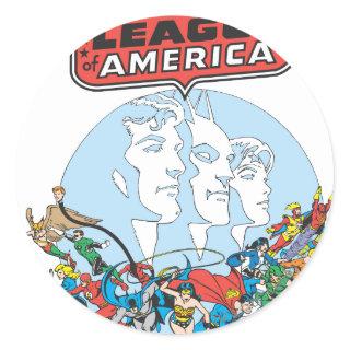 Justice League of America Group Classic Round Sticker