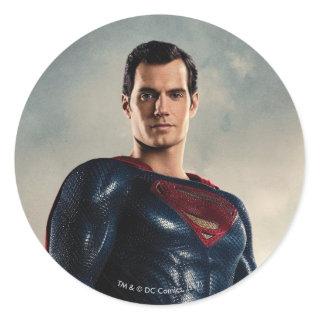 Justice League | Superman On Battlefield Classic Round Sticker
