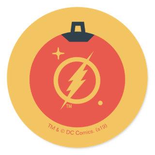 Justice League The Flash Holiday Bauble Classic Round Sticker