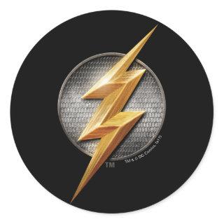 Justice League | The Flash Metallic Bolt Symbol Classic Round Sticker