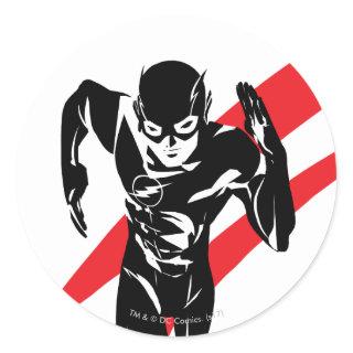 Justice League | The Flash Running Noir Pop Art Classic Round Sticker