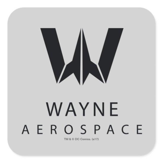 Justice League | Wayne Aerospace Logo Square Sticker