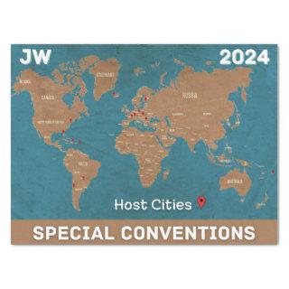 JW 2024 SPECIAL CONVENTIONS - Host cities Tissue Paper