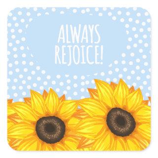 JW Ministry Supply Original Song Always Rejoice Square Sticker