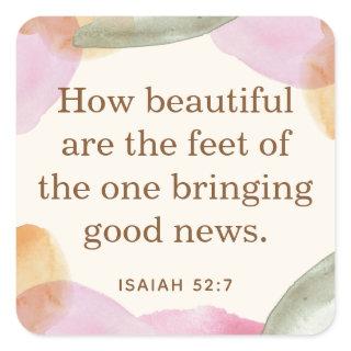 JW Pioneer Gift, Isaiah 52:7 | JW Square Sticker