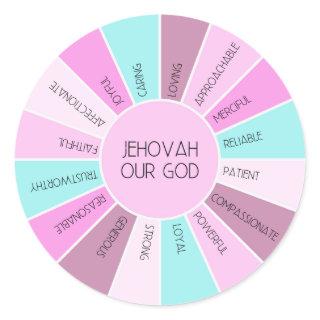 JW Qualities of Jehovah Our God stickers