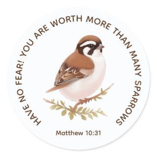 JW Sticker with Scripture, Matthew 10:31