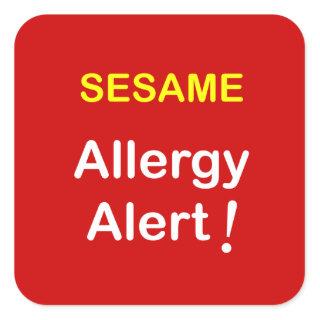 k7 - Allergy Alert - SESAME. Square Sticker