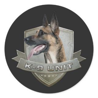 K9 Unit  - Malinois - Belgian shepherd Classic Round Sticker