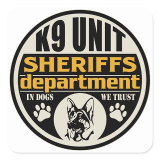 K9 Unit Sheriff's Department Square Sticker