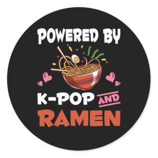 K-pop and Ramen addicted Kawaii Noodles Kpop Classic Round Sticker