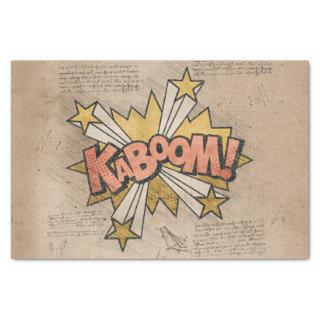 KABOOM! Vintage Comic Book Steampunk Pop Art Tissue Paper