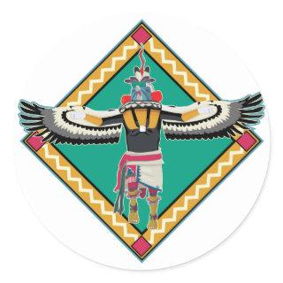 Kachina Dancer Classic Round Sticker