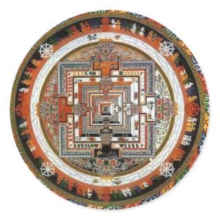 Kalachakra Sand Mandala Classic Round Sticker