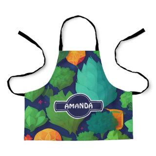 Kale Mosaic Colorful Personalized Pattern Apron
