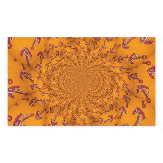 Kaleidoscope Anchor Art Print Rectangular Sticker