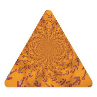 Kaleidoscope Anchor Art Print Triangle Sticker