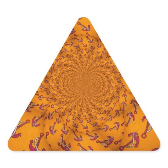 Kaleidoscope Anchor Art Print Triangle Sticker