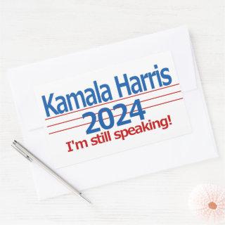 Kamala Harris 2024 I'm Still Speaking! Rectangular Sticker