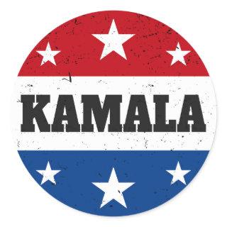 Kamala Harris Election 2024 V Classic Round Sticker