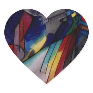 Kandinsky 1913 Abstract Painting Heart Sticker