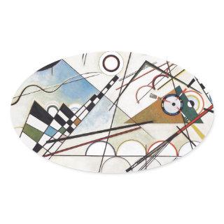 Kandinsky 1923/composition viii/pixdezines oval sticker