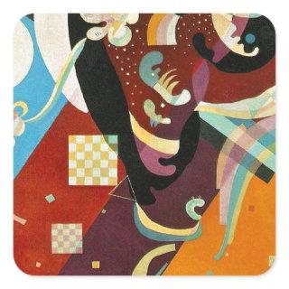 Kandinsky Abstract Compositon IX Square Sticker