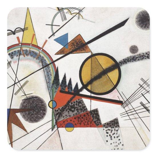 Kandinsky Abstract Painting Artwork Square Sticker