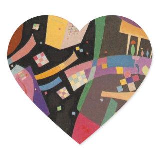 Kandinsky Composition 10 Abstract Painting Heart Sticker