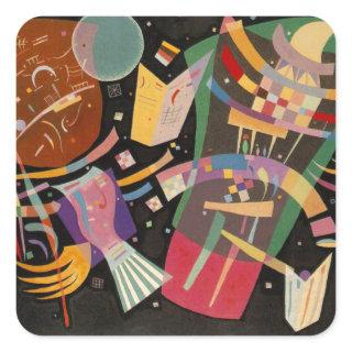 Kandinsky Composition X Abstract Artwork Square Sticker