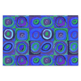 Kandinsky Farbstudie Blue Quadrate Square Circle  Tissue Paper