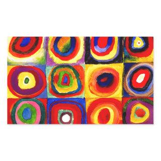 Kandinsky Farbstudie Quadrate Squares Circles Art Rectangular Sticker