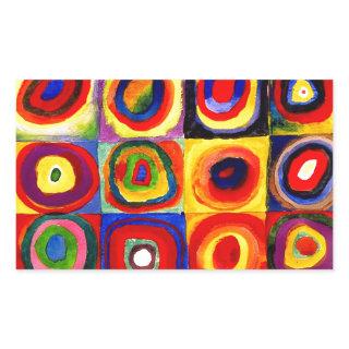 Kandinsky Farbstudie Quadrate Squares Circles Art  Rectangular Sticker