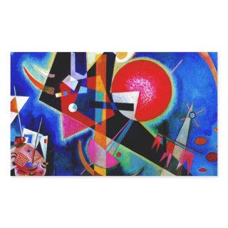 Kandinsky in Blue Abstract Painting Rectangular Sticker