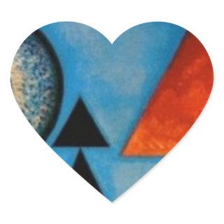 Kandinsky Soft Hard Abstract Heart Sticker