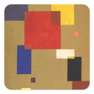 Kandinsky Thirteen Rectangles Abstract Painting Square Sticker