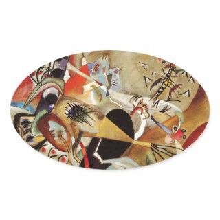 Kandinsky's Abstract Composition Oval Sticker