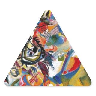Kandinsky's Composition VII Triangle Sticker
