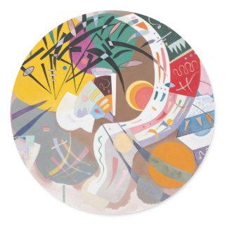 Kandinsky's Dominant Curve Abstract Classic Round Sticker